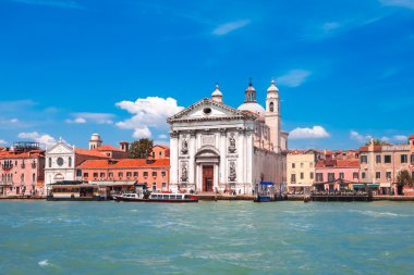 canal Grande ile basilica di santa maria della salute Venedik, İtalya