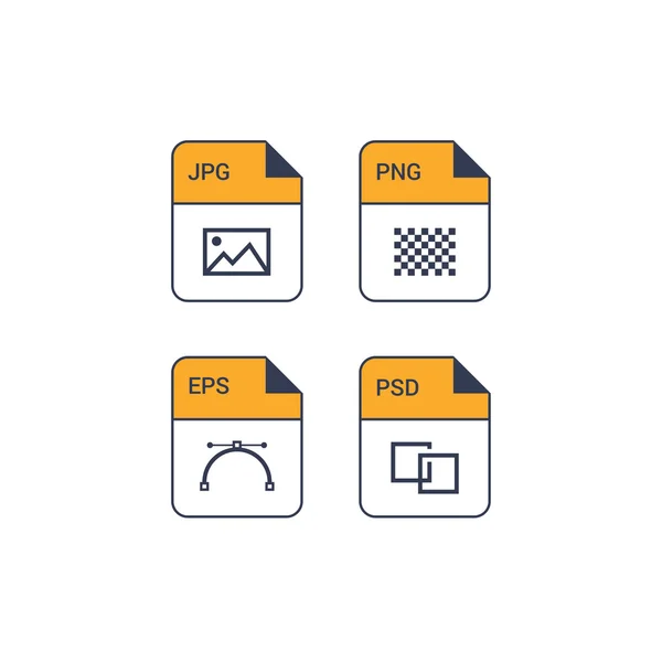 Formato de archivo flat icon set — Archivo Imágenes Vectoriales