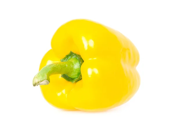 Un pimentón amarillo aislado sobre fondo blanco —  Fotos de Stock