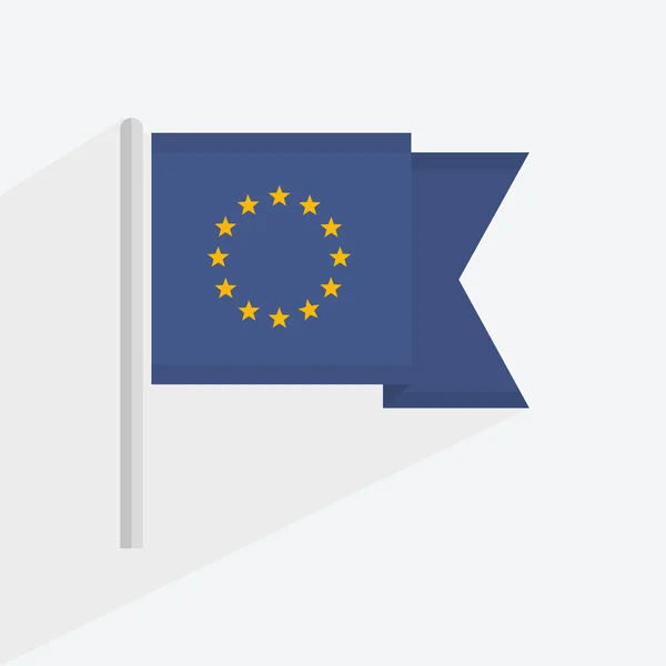 Bandera Unión Europea con textura de tela — Vector de stock