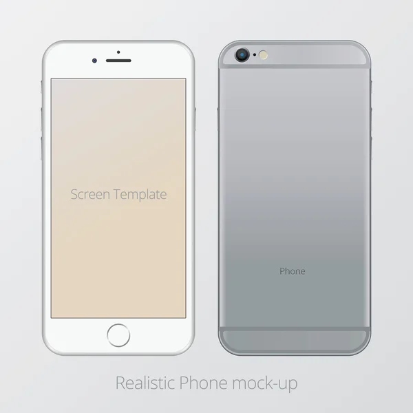 Smartphone wektor realistyczna makieta trzy kolor zestaw. model na białym tle. — Wektor stockowy