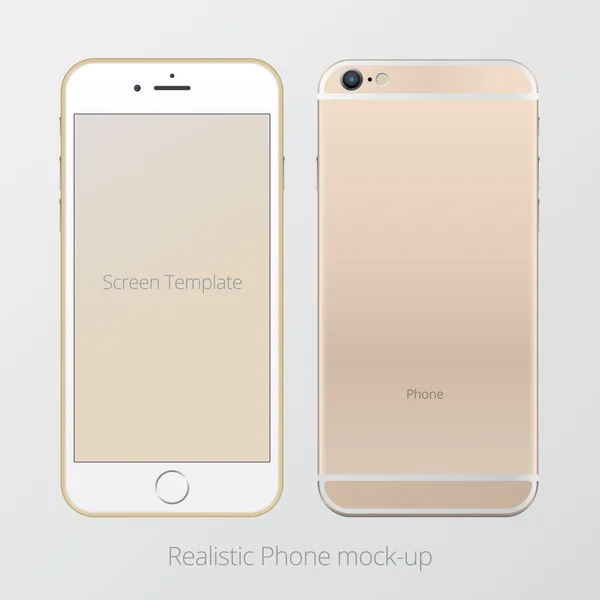 Smartphone realistic vector mockup three colour set. Model Isolated. — Stock Vector