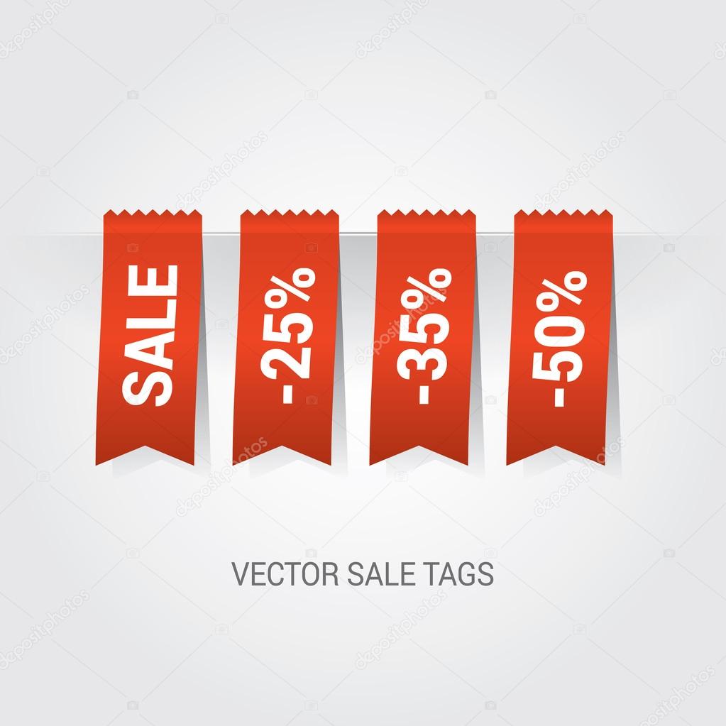 Discount color vector labels