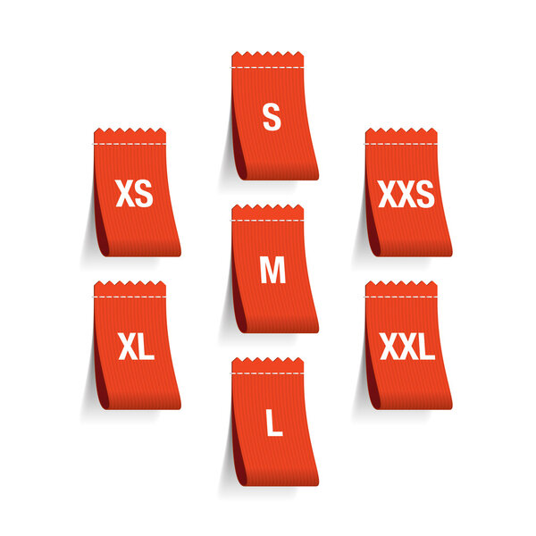 Размер этикеток одежды
