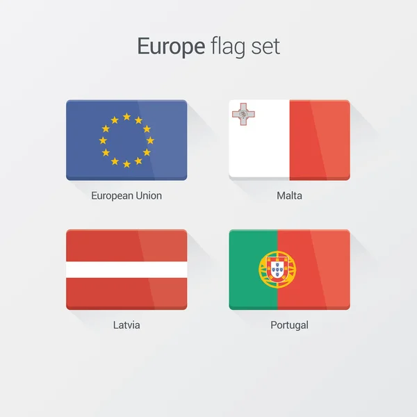 Флаги европейских стран — стоковый вектор