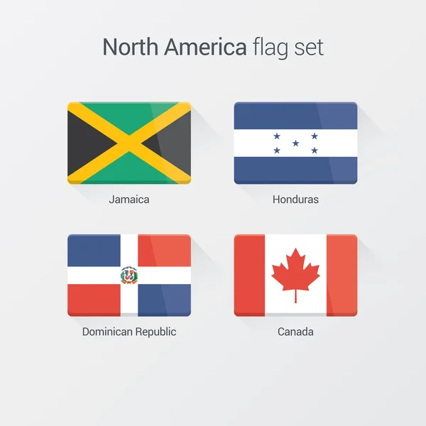 Σημαίες του κόσμου. Βόρεια Αμερική — Διανυσματικό Αρχείο