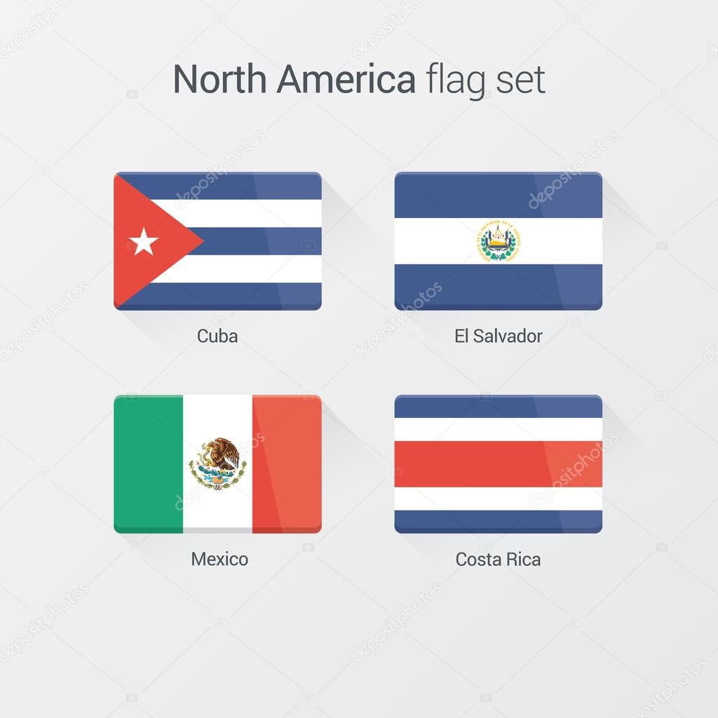 World flags. North America
