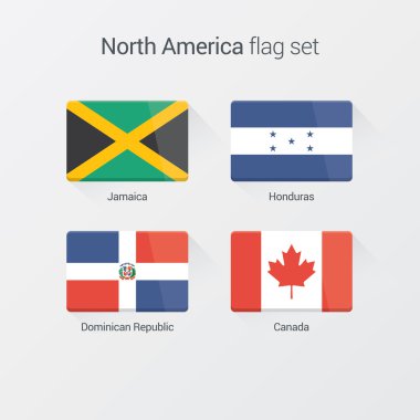 Kuzey Amerika düz bayrakları kümesi