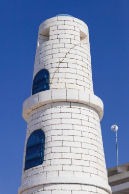 Yerel stil beyaz bina, Mykonos, Yunanistan