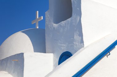 Yerel stil beyaz bina, Mykonos, Yunanistan