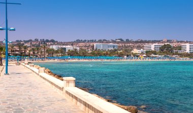 Çarpıcı beach lagün Ayia Napa Kıbrıs Adası yakınlarında