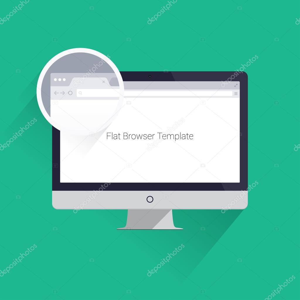 Flat browser template