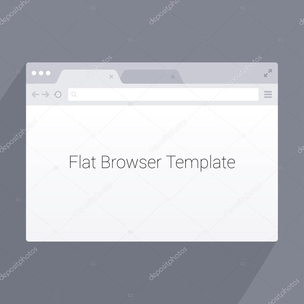 Flat browser template
