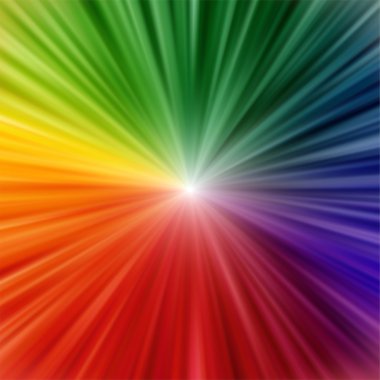 Gökkuşağı rengi zum arka plan bulanık ışınları ile