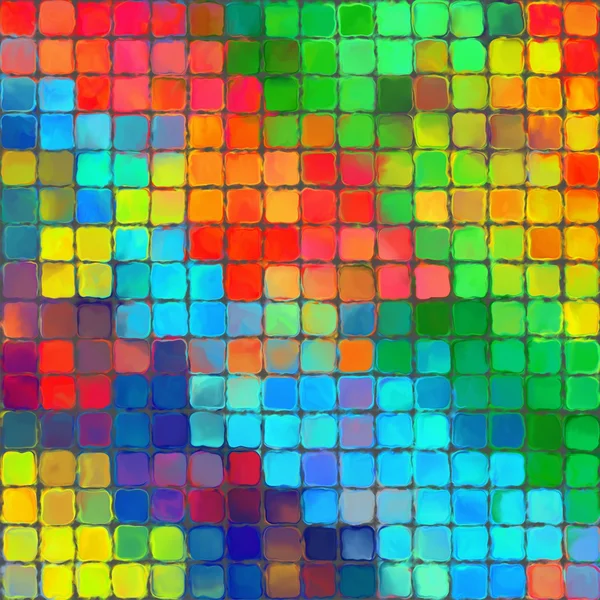 Abstracte regenboog kleur verf mozaic patroon kunst achtergrond — Stockfoto