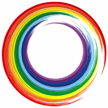 Gökkuşağı renkli daire kare soyut splash boya arka plan sanat