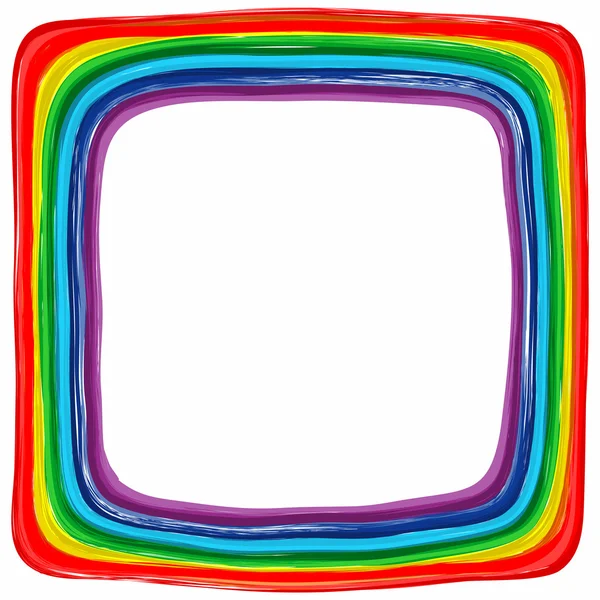 艺术彩虹颜色圈框架抽象泼油漆背景 — 图库矢量图片