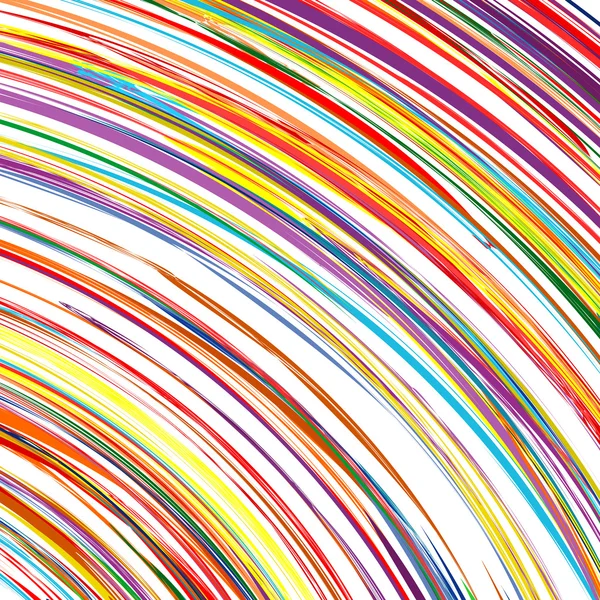 抽象的彩虹弯曲条纹彩色线垂直背景 — 图库矢量图片