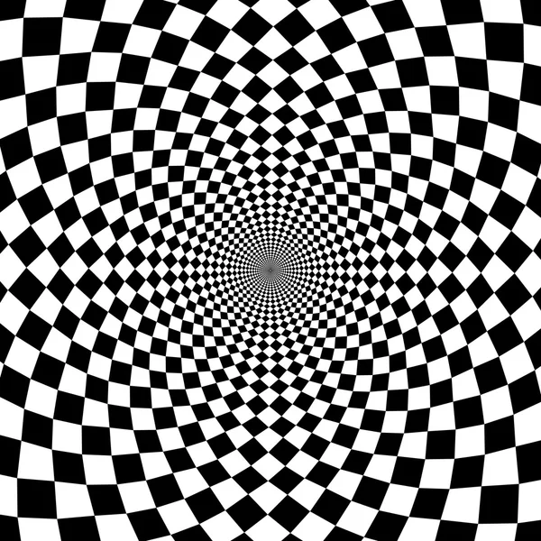 Optical illusion zoom black and white background — Stock Vector