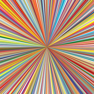 rainbow color stripes line art sun rays burst background clipart