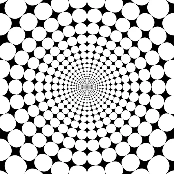 Оптическая иллюзия зум черно-белый фон — стоковый вектор