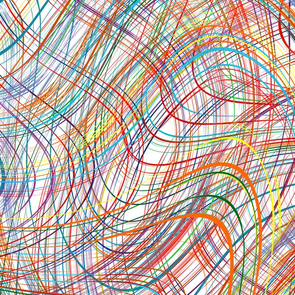 Kavisli rainbow çizgili renkli sanat dalga arka plan — Stok Vektör