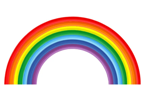 Pittura astratta di colore arcobaleno isolato su sfondo bianco — Vettoriale Stock