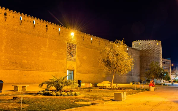 Şiraz, İran'ın gece Karim Han Kalesi — Stok fotoğraf