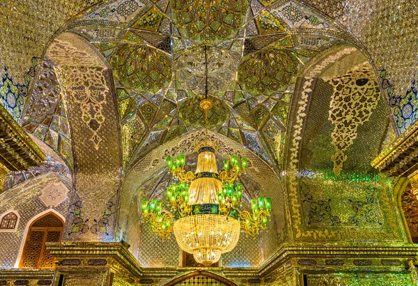 Interior of Shah Cheragh mosque in Shiraz - Iran — Stock Photo, Image