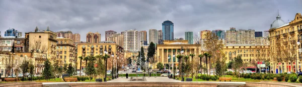 Panorama de Baku do Parque de Inverno — Fotografia de Stock