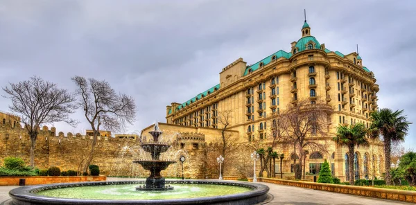 Fountain in Philarmonic gardens of Baku