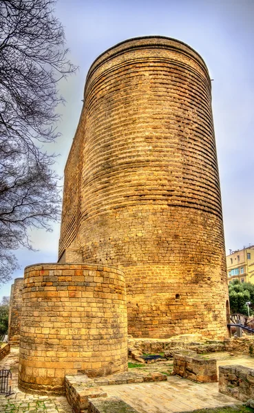 Jungfernturm, ein Wahrzeichen von Baku — Stockfoto