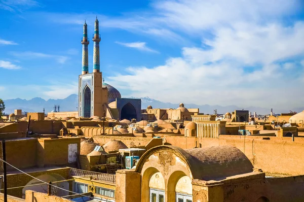 Vista do centro histórico de Yazd — Fotografia de Stock