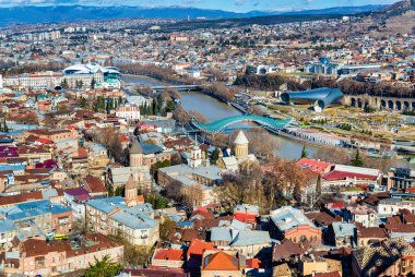 Tiflis, Gürcistan 'ın hava manzarası