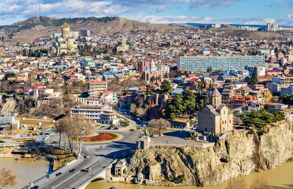 Tiflis, Gürcistan 'ın hava manzarası — Stok fotoğraf