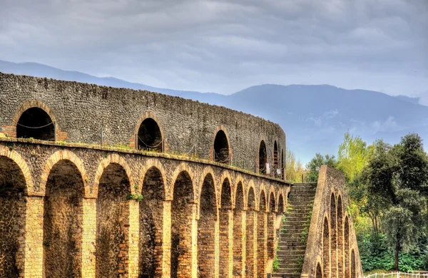 Blick auf das Amphitheater von Pompeji — Stockfoto