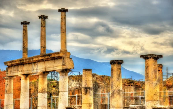 Antichi ruderi del Foro di Pompei — Foto Stock