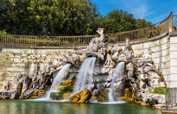 Fontana dei Delfini at the Royal Palace of Caserta — Stock Photo, Image