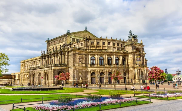 Semperoper, Opera w Dreźnie, Saksonia — Zdjęcie stockowe