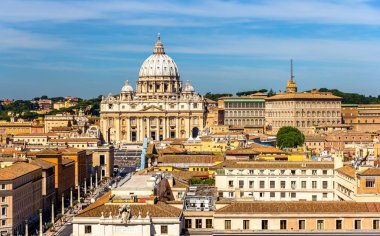 St. Peters Bazilikası Roma'da görünümünü