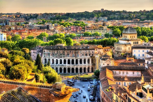 Teatro Marcellus, vista de Capitoline Hill — Fotografia de Stock