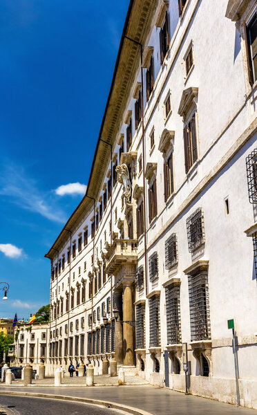 View of Palazzo Borghese in Rome, Italy