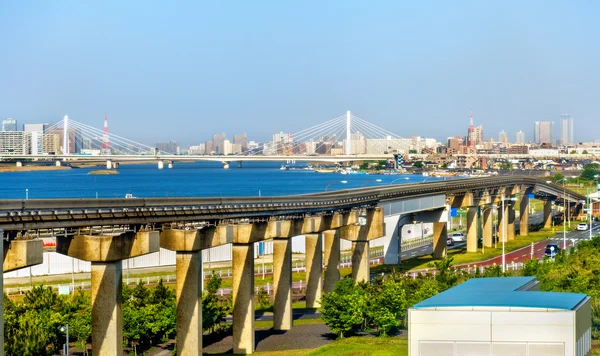 Монорельсовая линия Токио в международном аэропорту Ханэда — стоковое фото