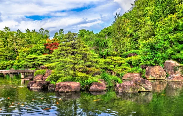 Jardim tradicional japonês Koko-en em Himeji — Fotografia de Stock