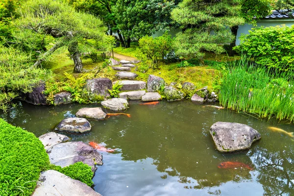 Traditional Japanese garden Koko-en in Himeji — Stock Photo, Image