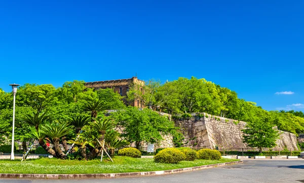 Mura difensive del castello di Osaka in Giappone — Foto Stock