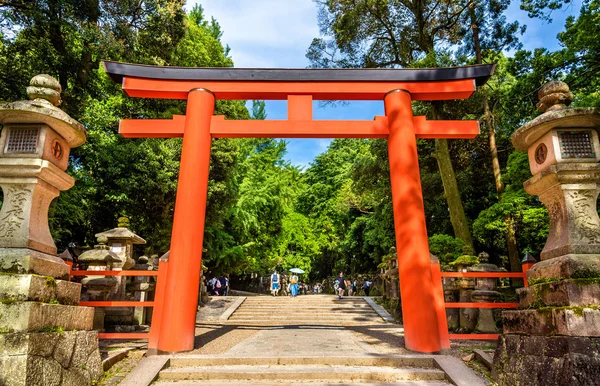 Tamukeyama Hachimangu svatyně v Nara, Japonsko — Stock fotografie