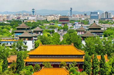 Jingshan Parkı - Beijing sarayda Shouhuang görünümünü