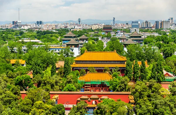 Vista del Palacio Shouhuang en el Parque Jingshan - Beijing — Foto de Stock