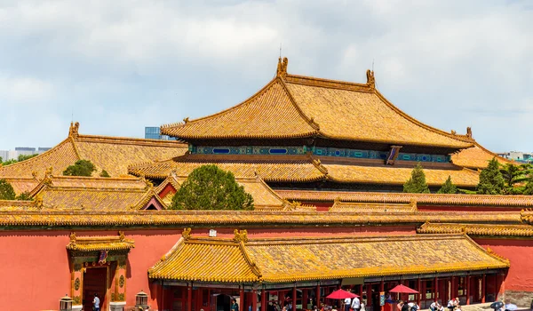 Tradycyjne dachów Zakazanego Miasta w Pekinie — Zdjęcie stockowe
